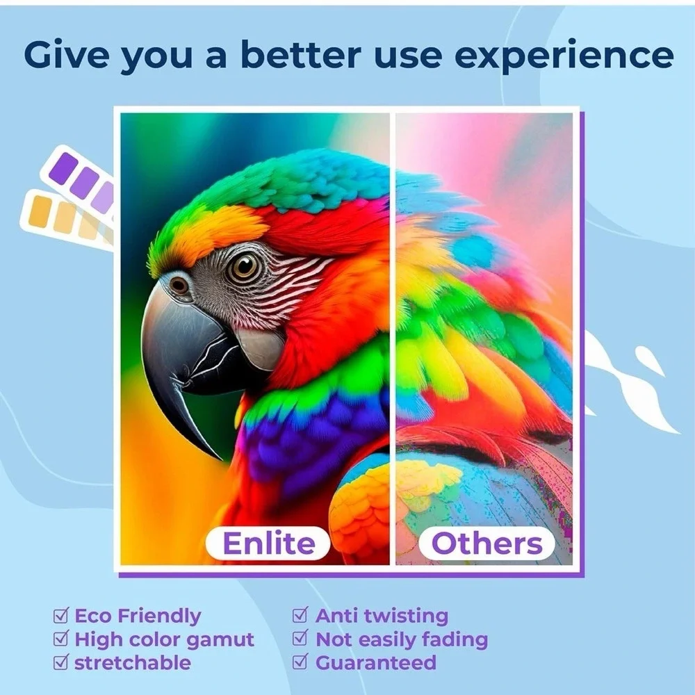 Enlite DTF Ink 500ML Combo Pack, Premium Pigment Ink for PET Film Heat Transf...
